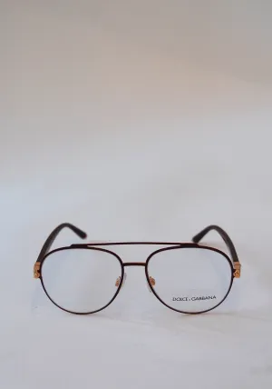 Dolce and Gabbana Burgundy Aviator Glasses