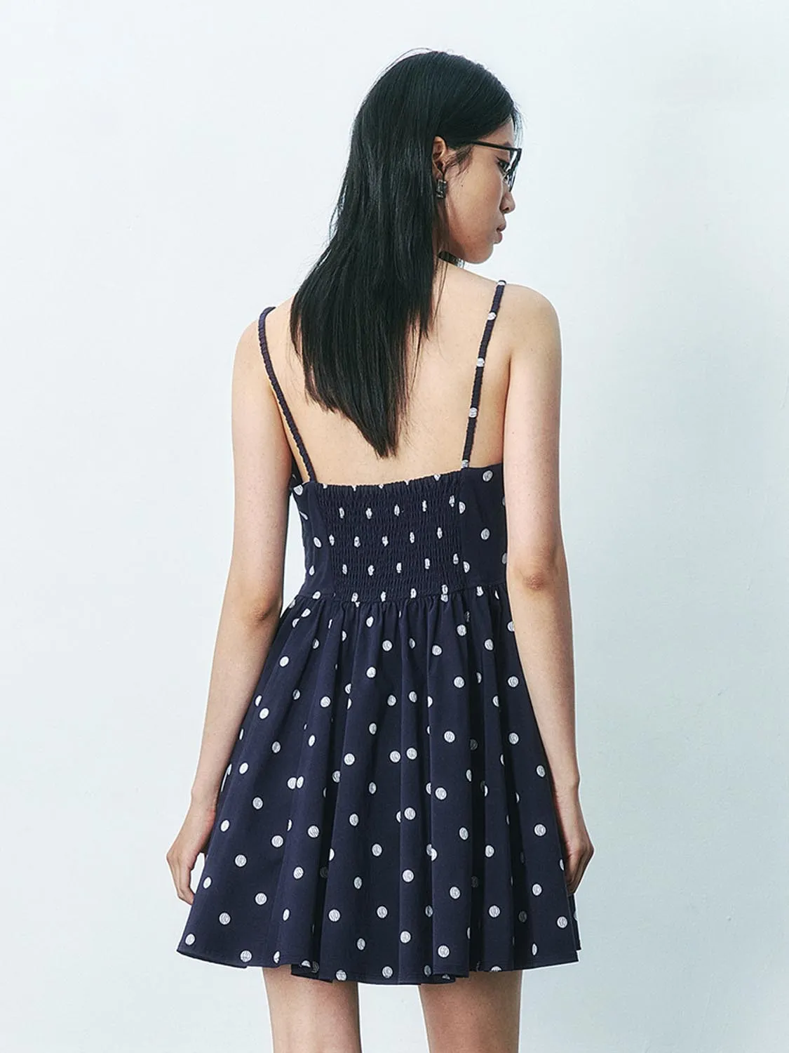 Dotted Cami A-Line Dresses