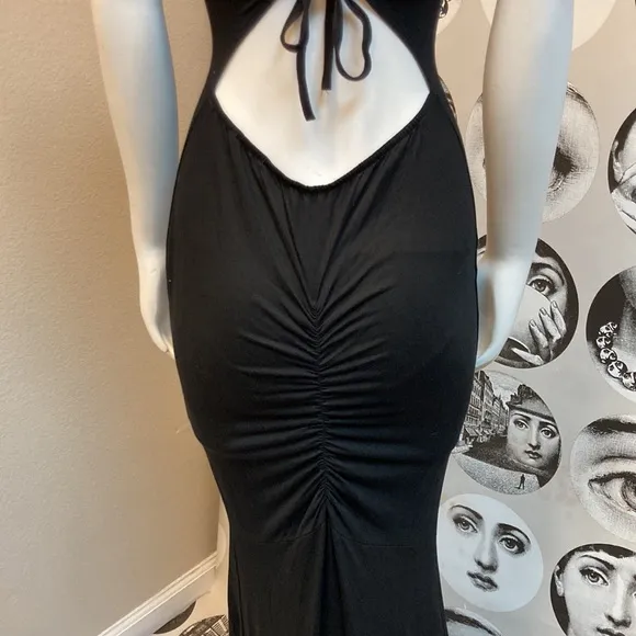 Elegant &amp; Soft Long Maxi Dress w/ Adjustable Straps &amp; Derrière Ruching, Sz S