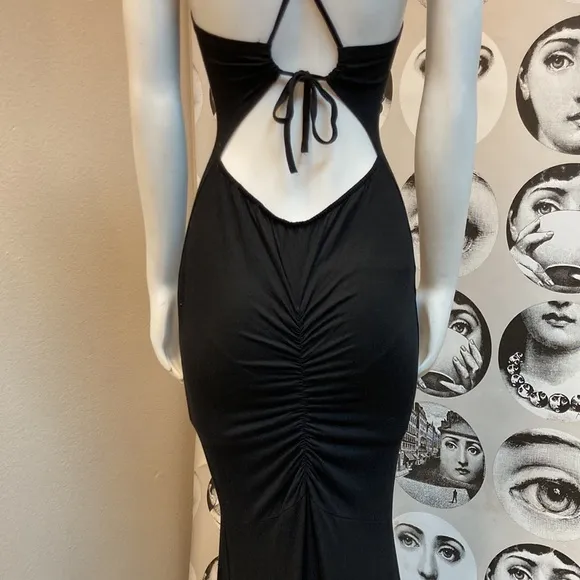 Elegant &amp; Soft Long Maxi Dress w/ Adjustable Straps &amp; Derrière Ruching, Sz S