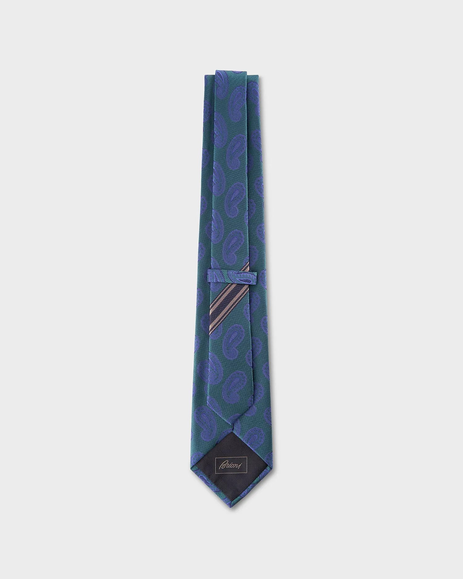 Emerald And Navy Paisley Tie