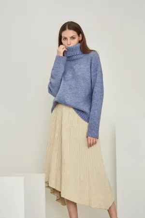 EMMA YAK WOOL BLEND TURTLENECK SWEATER