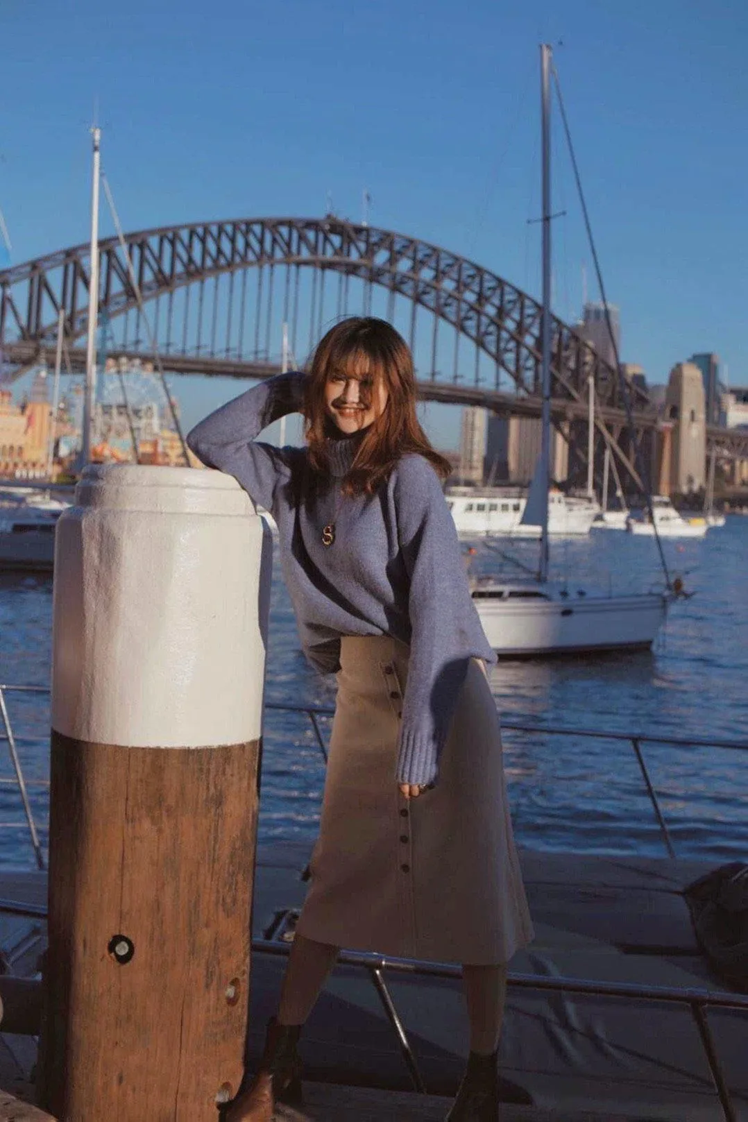 EMMA YAK WOOL BLEND TURTLENECK SWEATER