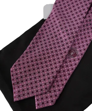 ERMENEGILDO ZEGNA - Pink & Burgundy Medallion Tie
