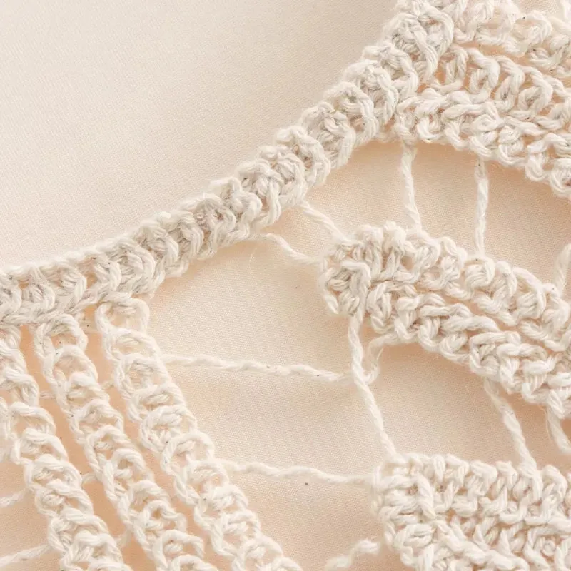 EUDORA PATERN KNIT HOLLOW MIN DRESS IN APRICOT