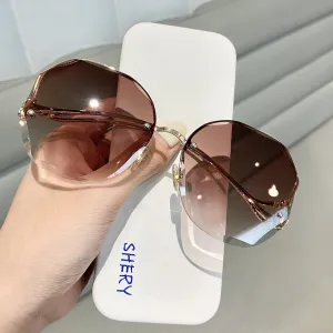 exquisite borderless trim sunglasses retro color gradient sunglasses unisex mountaineering cycling glasses summer goggles