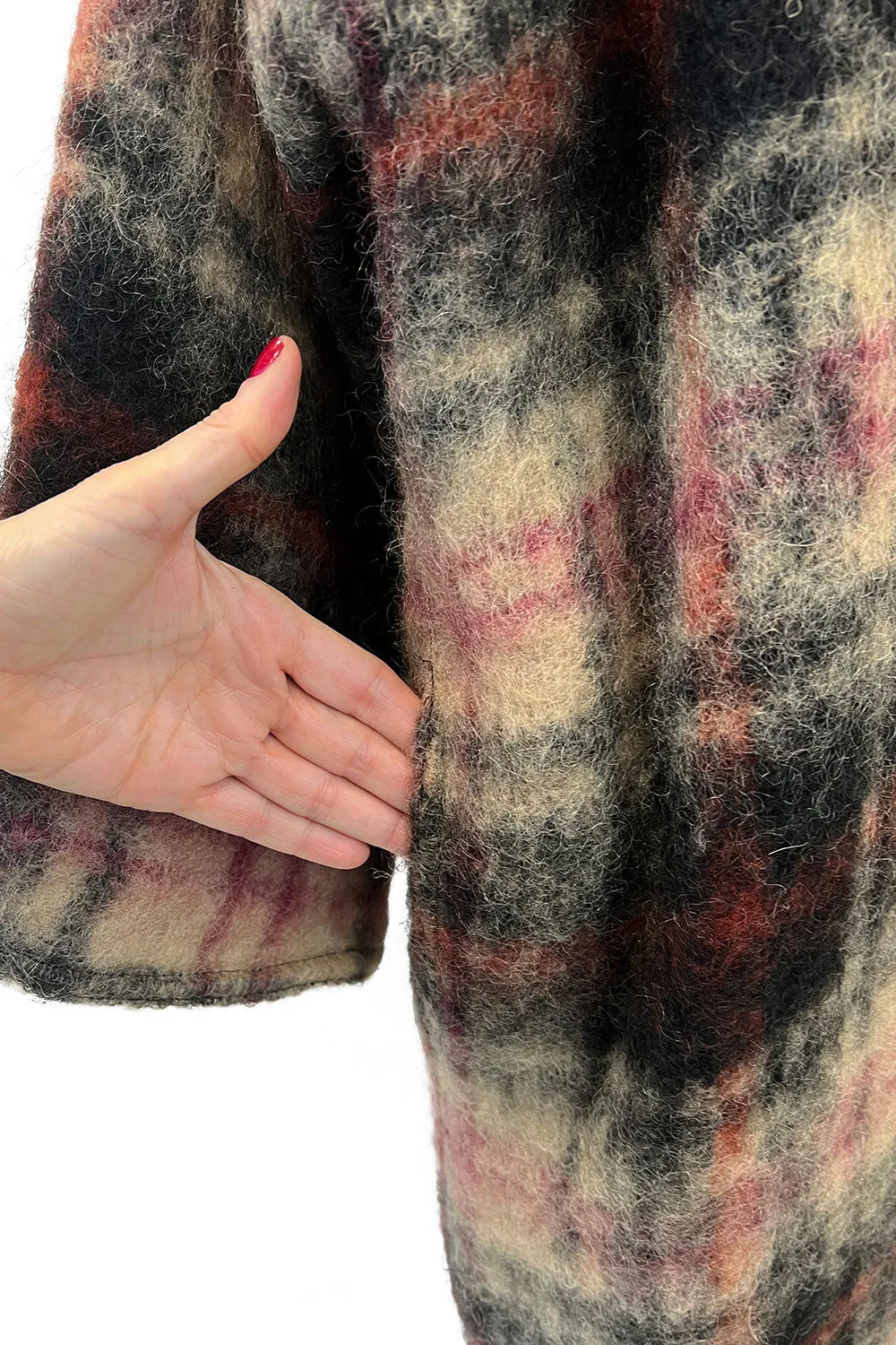 Fabulous Fall 1978 Geoffrey Beene Runway Oversized Mohair Blanket Cocoon Coat