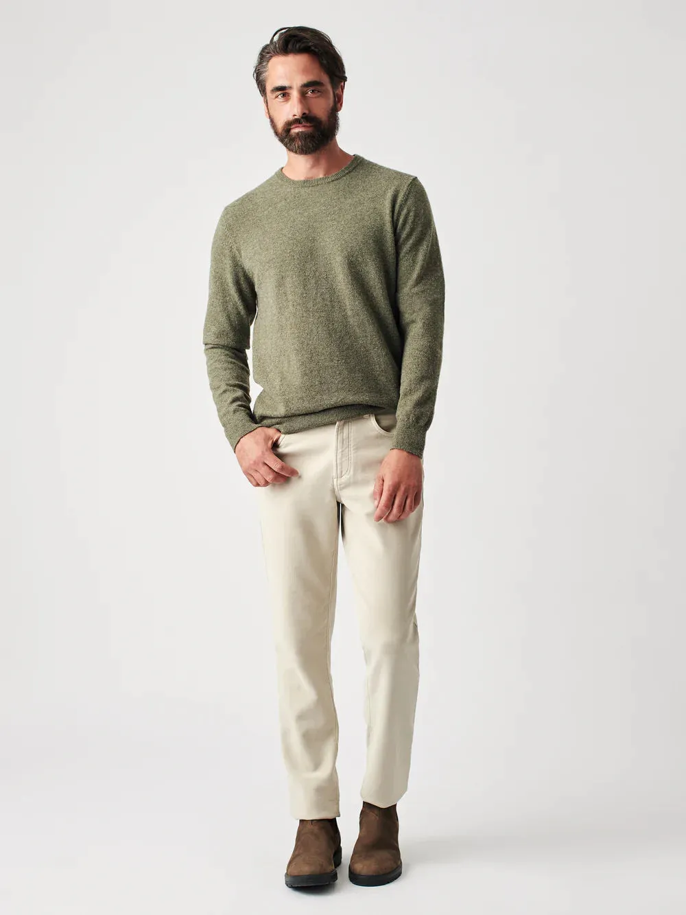 Faherty - Jackson Hole Crew Sweater - Olive Heather