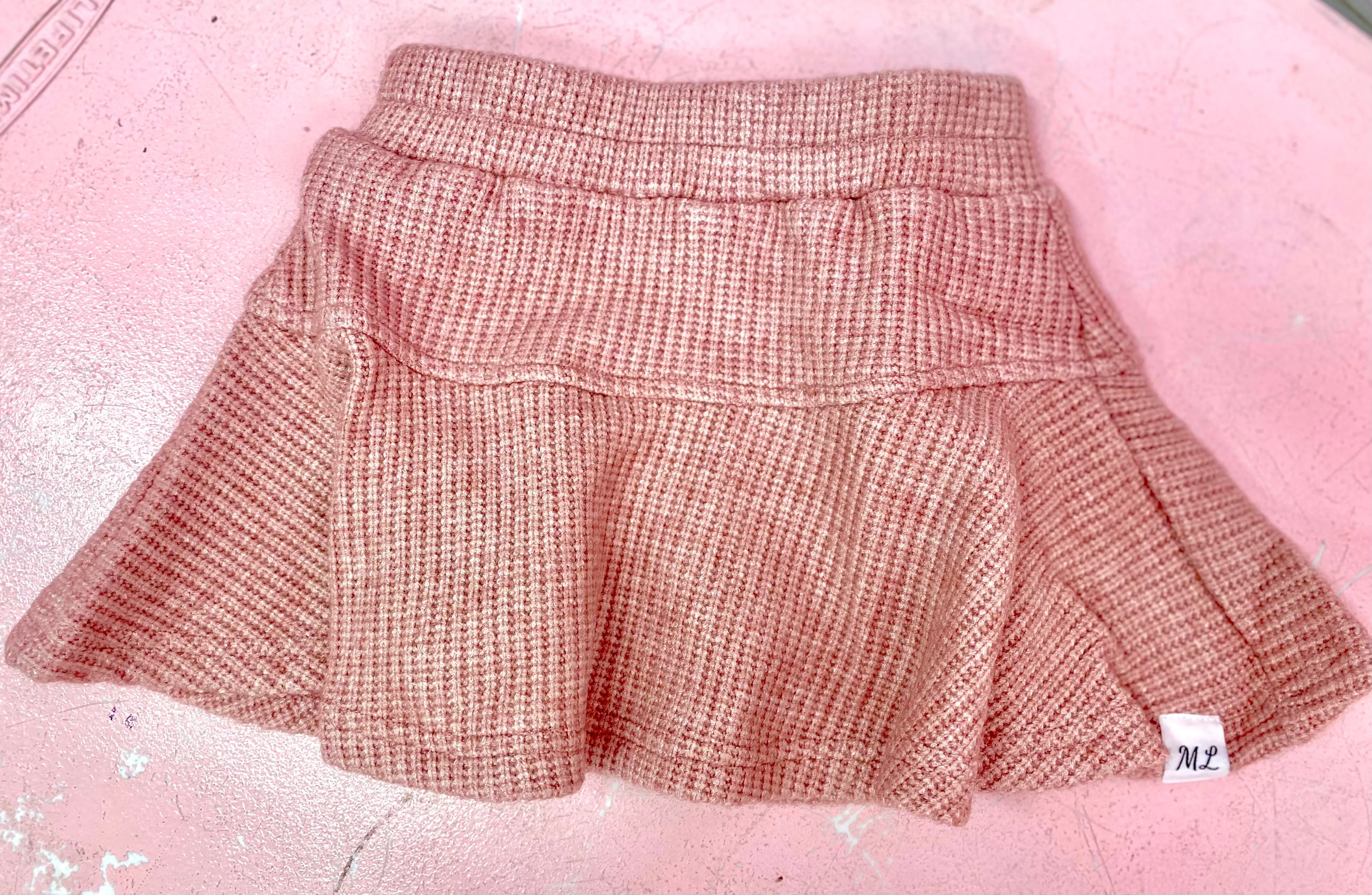Fair Isle Heart and Mauve Sweater Skorts