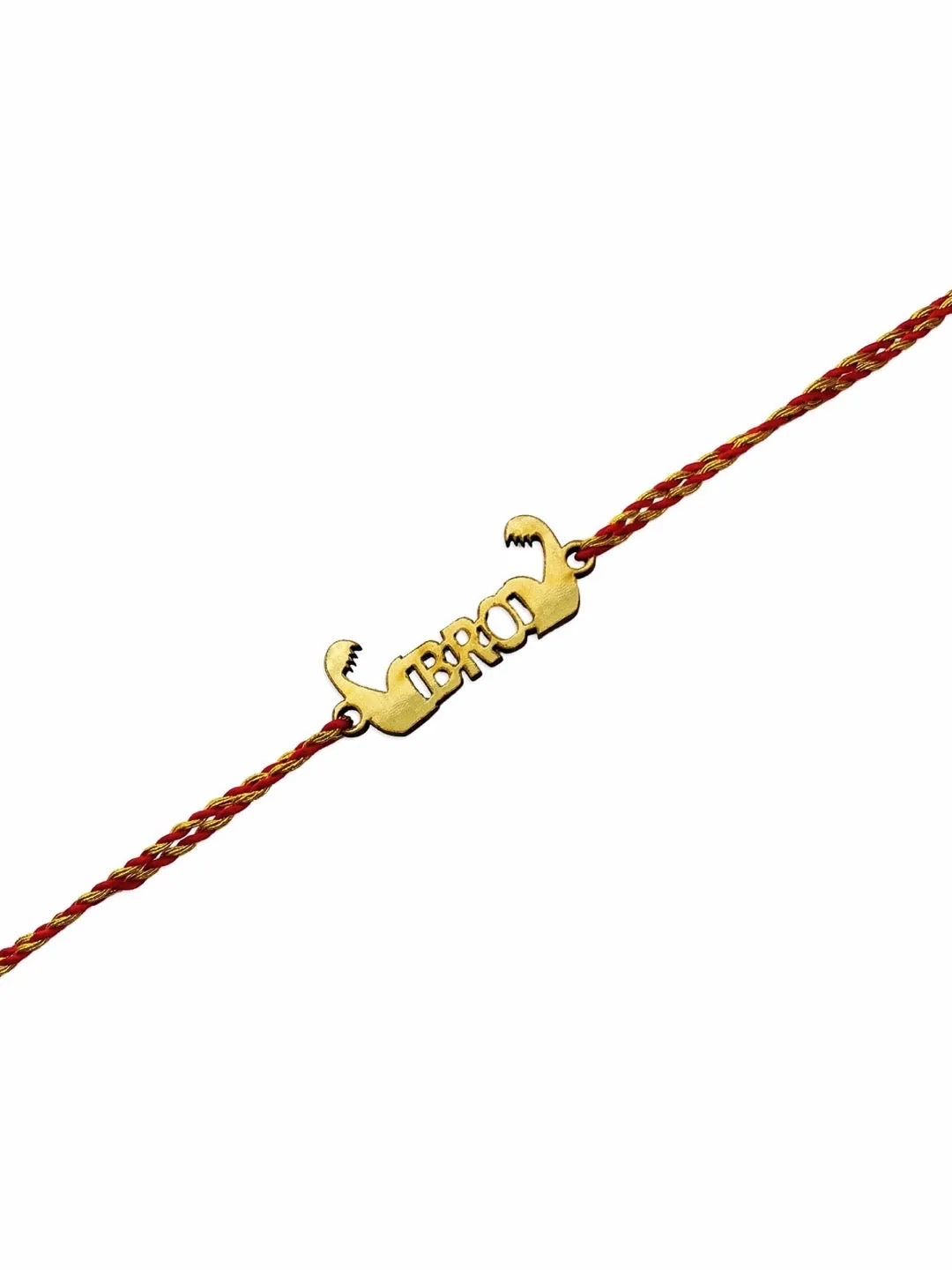 Fancy Rakhi Design Funky Slogan Muscular BRO Mauli Thread Raksha Bandhan