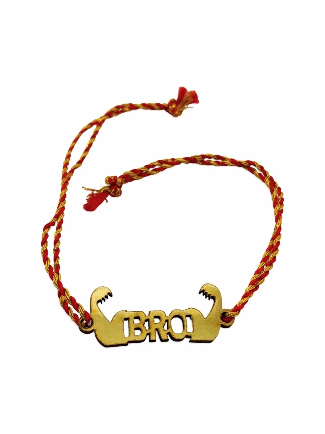 Fancy Rakhi Design Funky Slogan Muscular BRO Mauli Thread Raksha Bandhan
