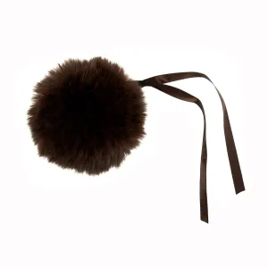 Faux Fur Pom Pom - Large 12cm - Brown