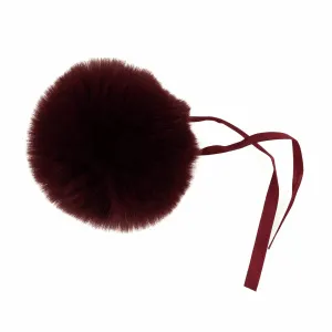 Faux Fur Pom Pom - Large 12cm - Burgundy