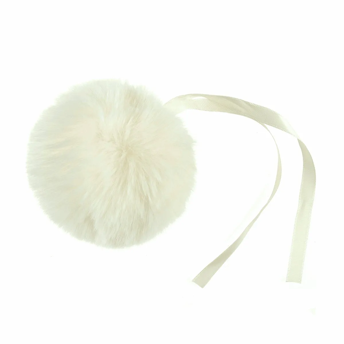 Faux Fur Pom Pom - Large 12cm - Cream