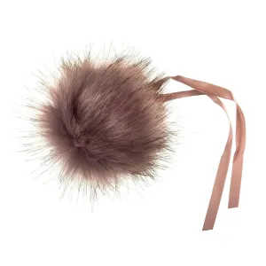 Faux Fur Pom Pom - Large 12cm - Mauve Tip