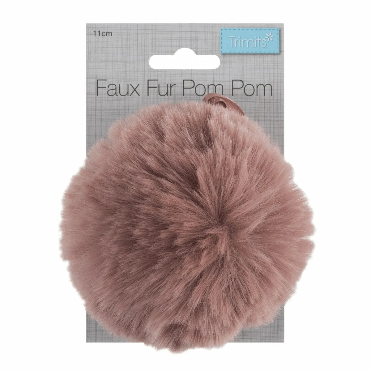 Faux Fur Pom Pom - Large 12cm - Pink