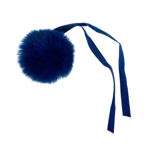 Faux Fur Pom Pom - Medium 6cm - Blue