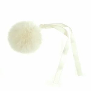 Faux Fur Pom Pom - Medium 6cm - Cream
