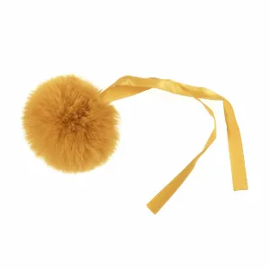 Faux Fur Pom Pom - Medium 6cm - Mustard