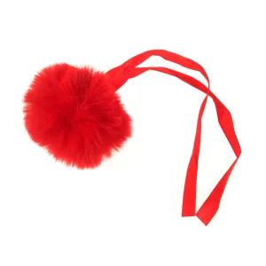 Faux Fur Pom Pom - Medium 6cm - Red