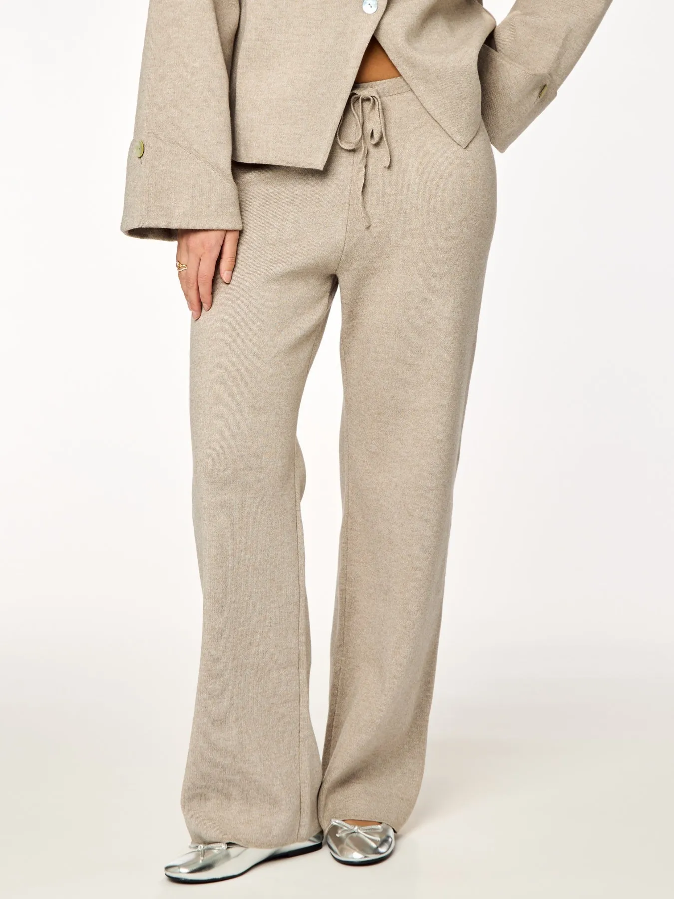 FAYE - Knit Pants • Mushroom