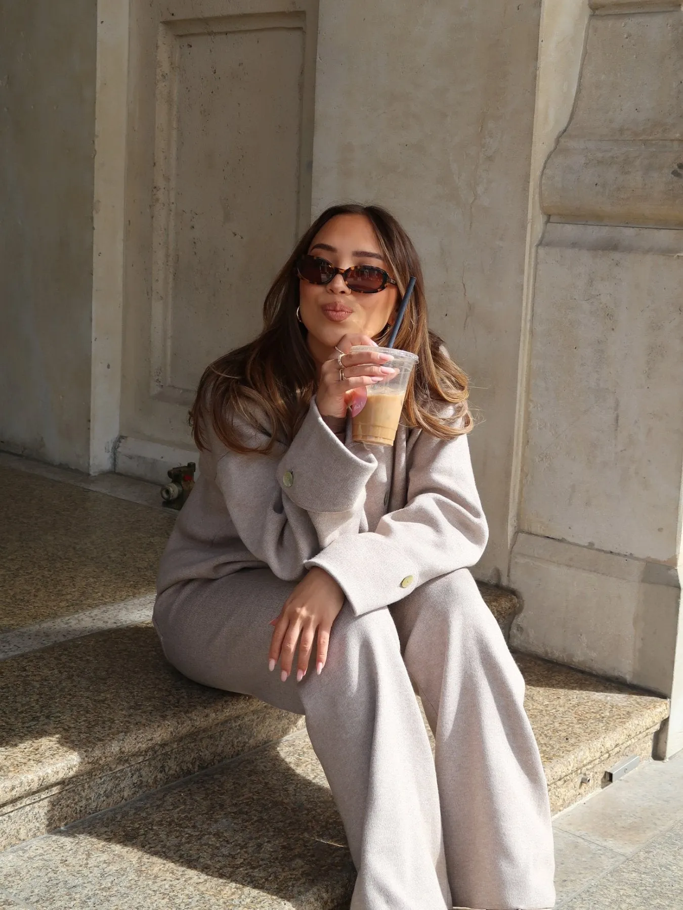 FAYE - Knit Pants • Mushroom