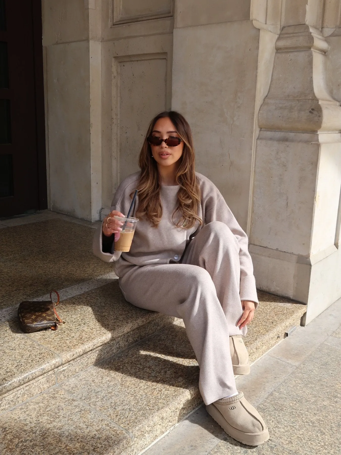 FAYE - Knit Pants • Mushroom