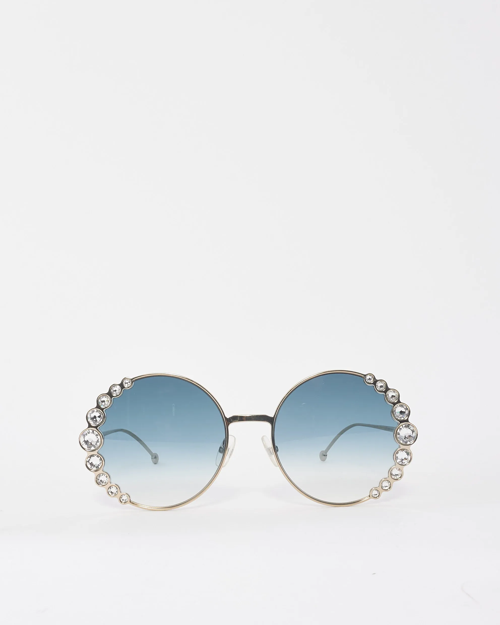 Fendi Blue/Silver Gradient Lens FF 0324/S Round Frame Sunglasses