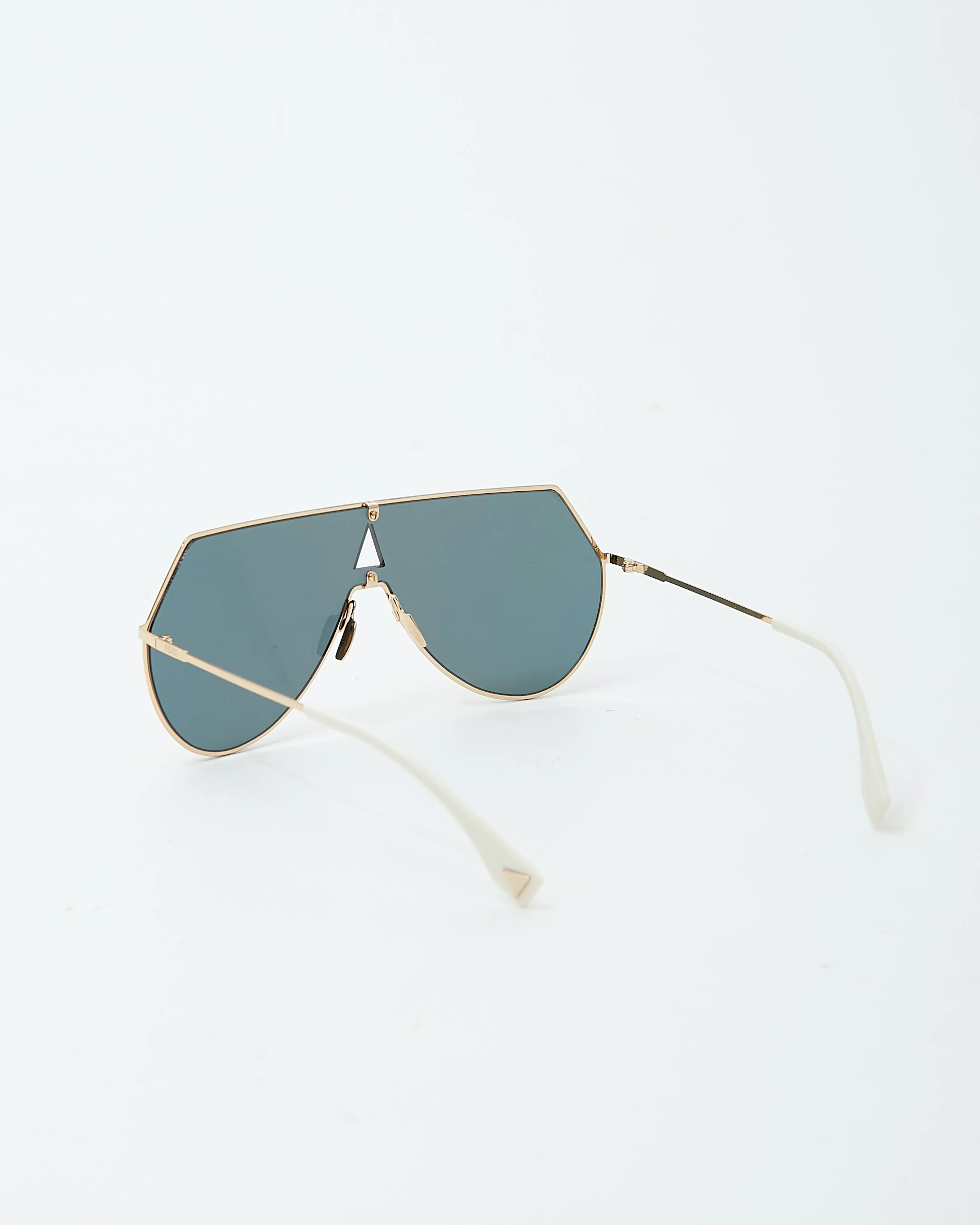 Fendi Rose Gold Shield FF0193/S Aviator Sunglasses