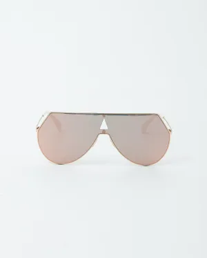 Fendi Rose Gold Shield FF0193/S Aviator Sunglasses