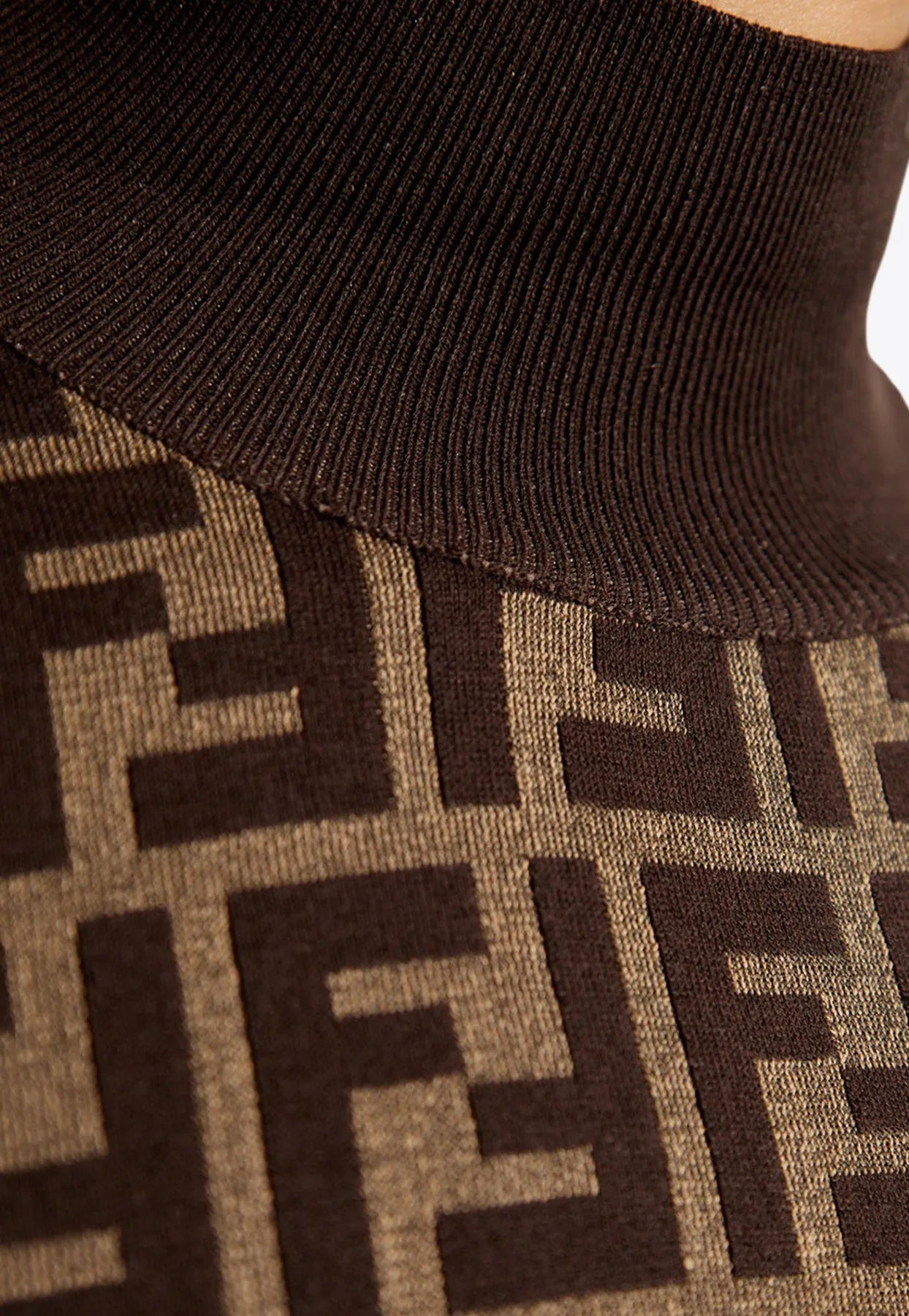 FF Jacquard Turtleneck Sweater