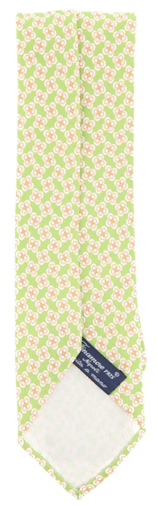 Finamore Napoli Green Silk Tie