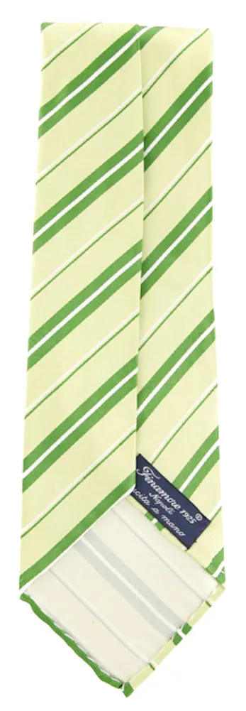 Finamore Napoli Green Silk Tie