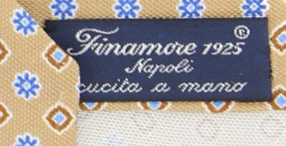 Finamore Napoli Light Brown Silk Tie