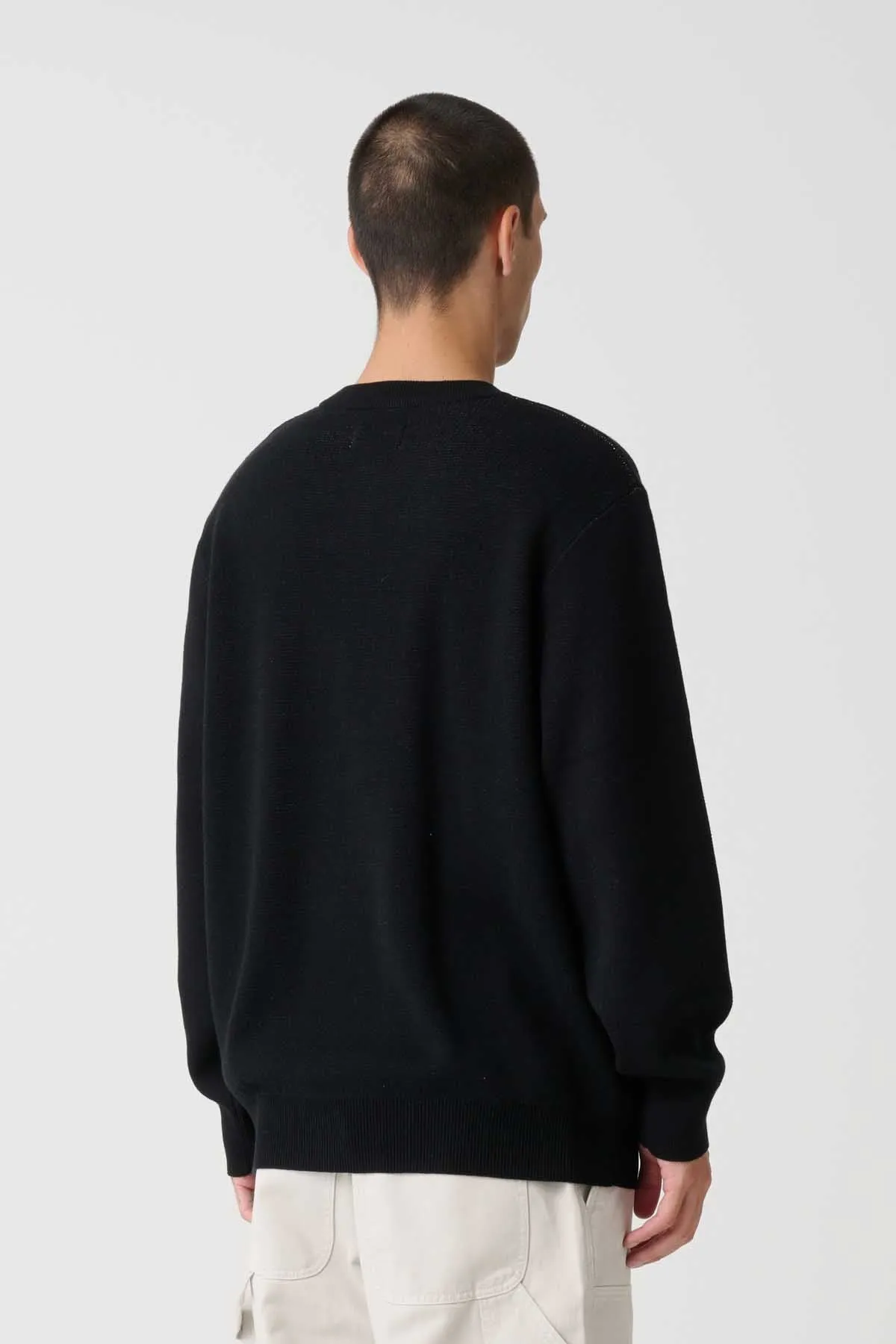 FIRE DICE KNIT CREW - Black