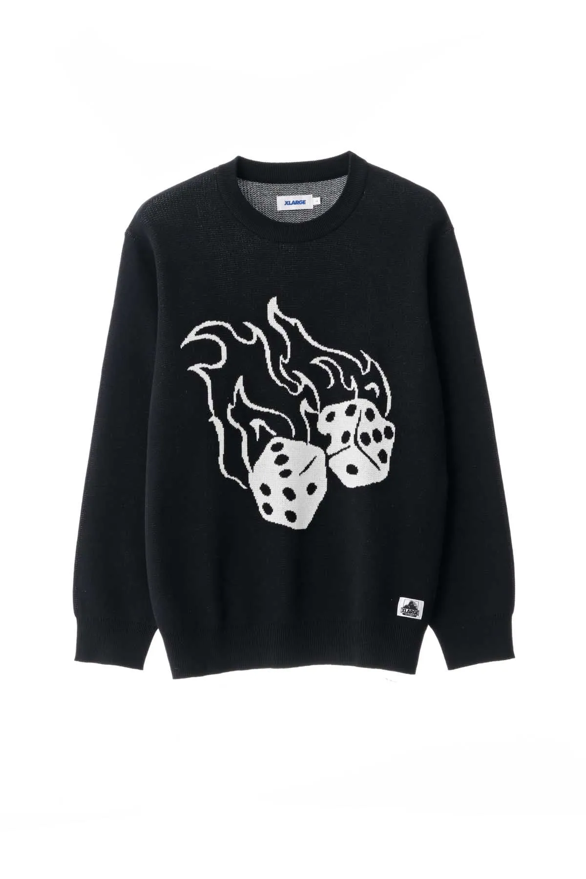 FIRE DICE KNIT CREW - Black