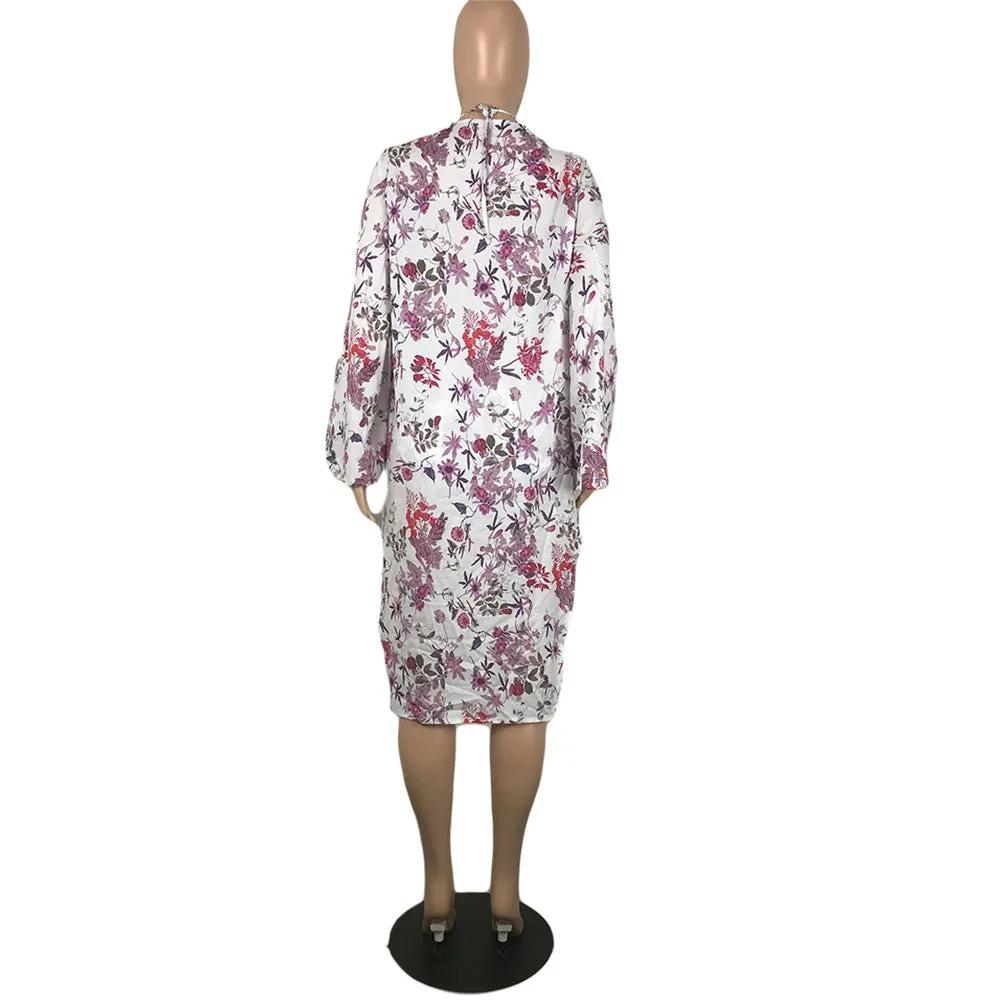 Floral Print Long Sleeve Cover Up 3 Piece Bathing Suit
