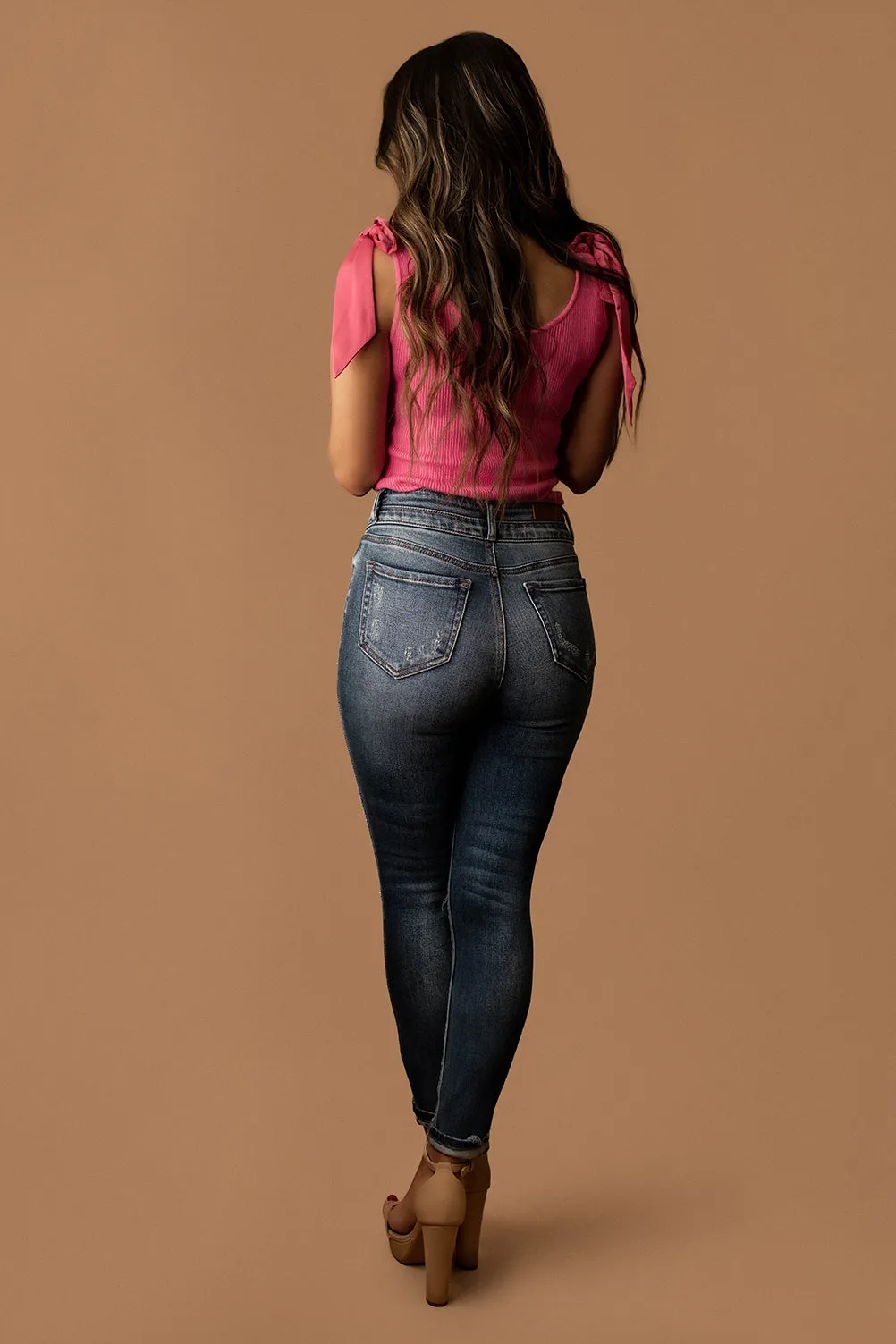 Forever With You Shoulder Tie Tank (Fuschia) | Restocking Mid April