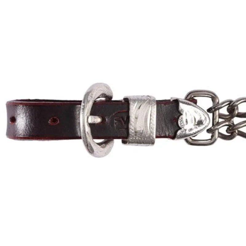 Fort Worth Double Curb Chain w/Silver Latigo