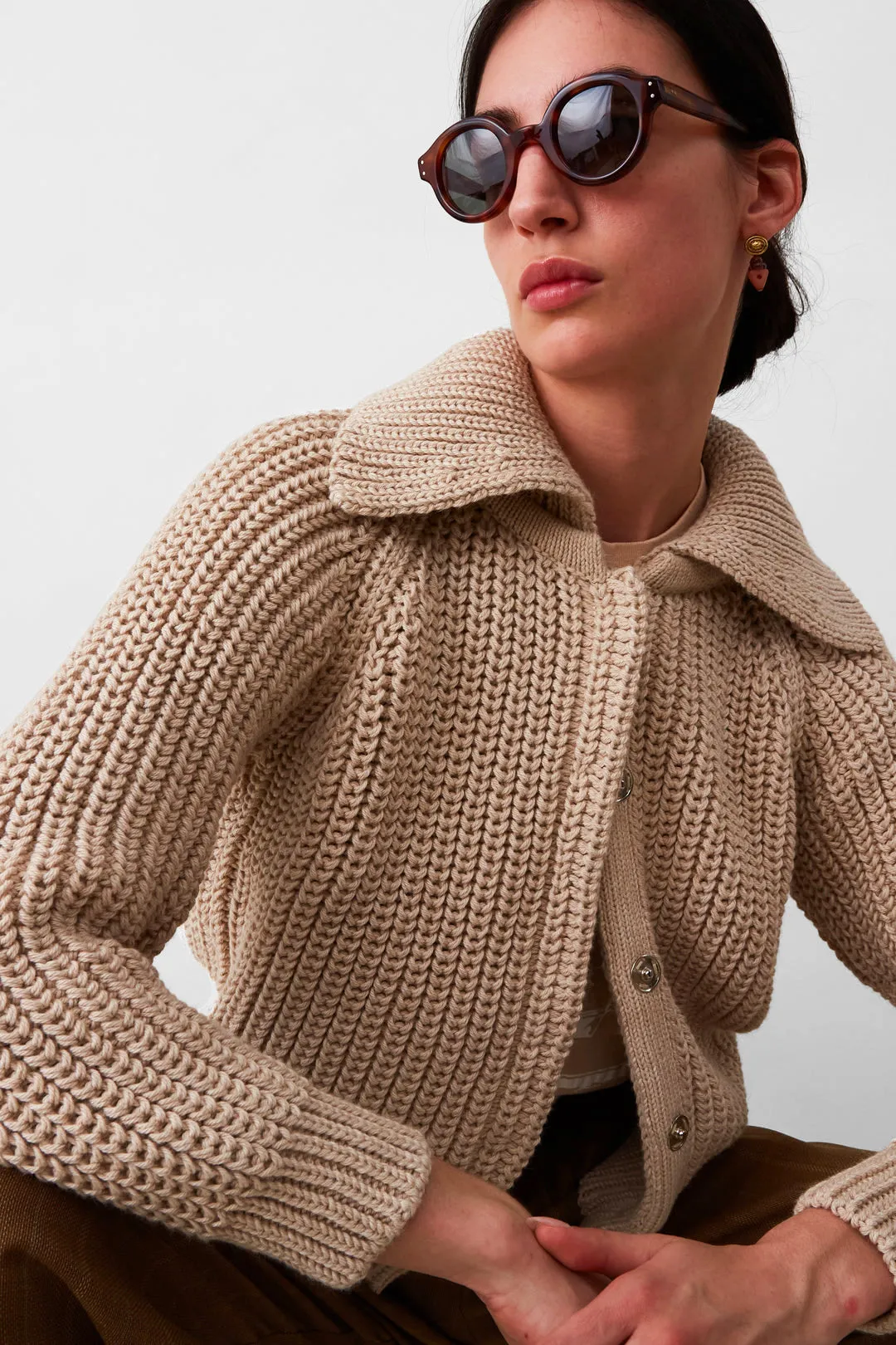 Freda Cardigan in Ecru