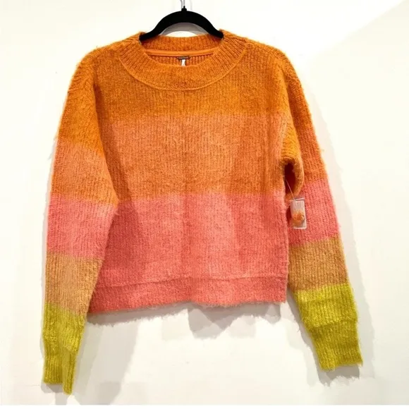 Free People Autumn Sky Stripe Sweater