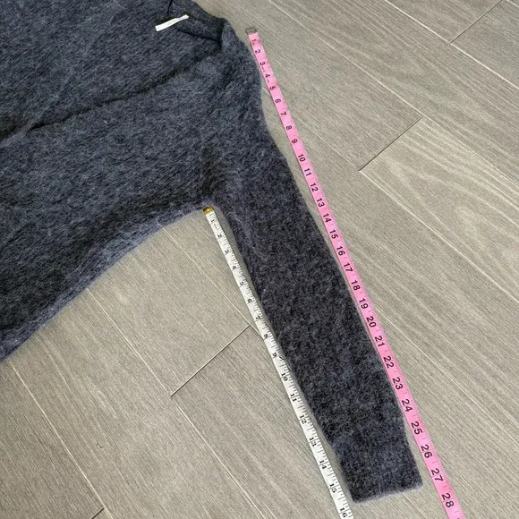 Free People Cozy Day Grandpa Cardigan Sweater Alpaca Wool Mohair S Academia Boho