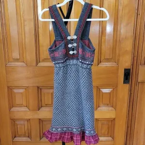 Free People Nordic Fair Isle Jumper Dress Size Small Wool Blend