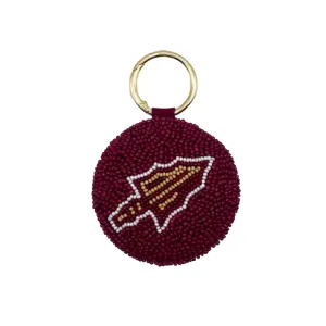 FSU FLORIDA STATE SEMINOLES BEADED KEY CHAIN