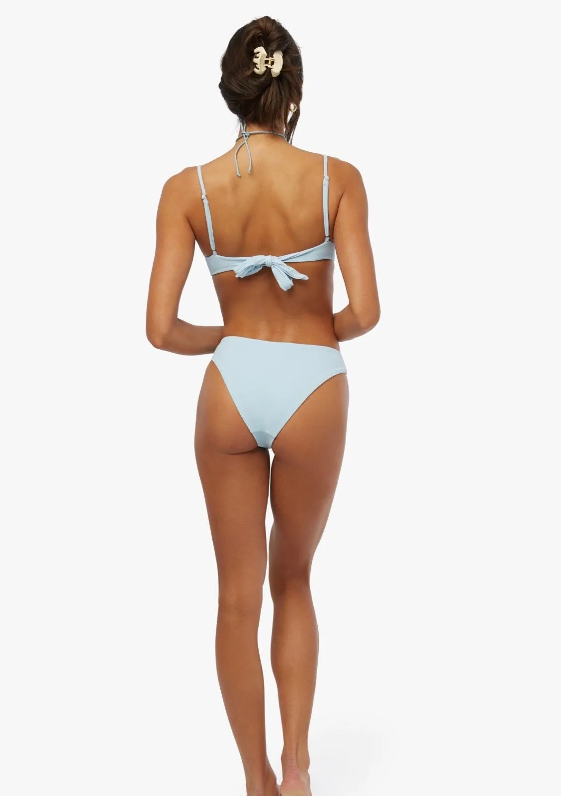 Full Coverage Crepe Knit Underwire Bikini Top