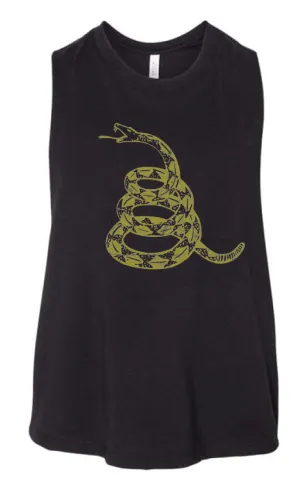 Gadsden Flag Elevate Crop (Don't Tread On Me-Black)