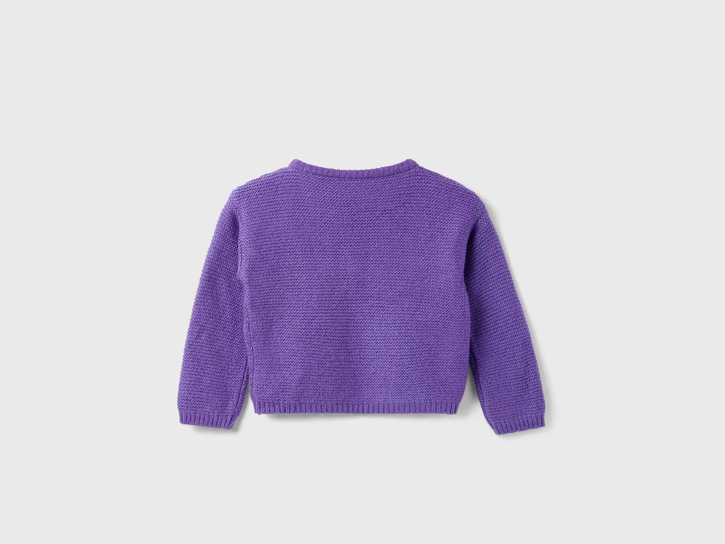 Girl's Cropped Fit Round Neck Cable Knit Sweater