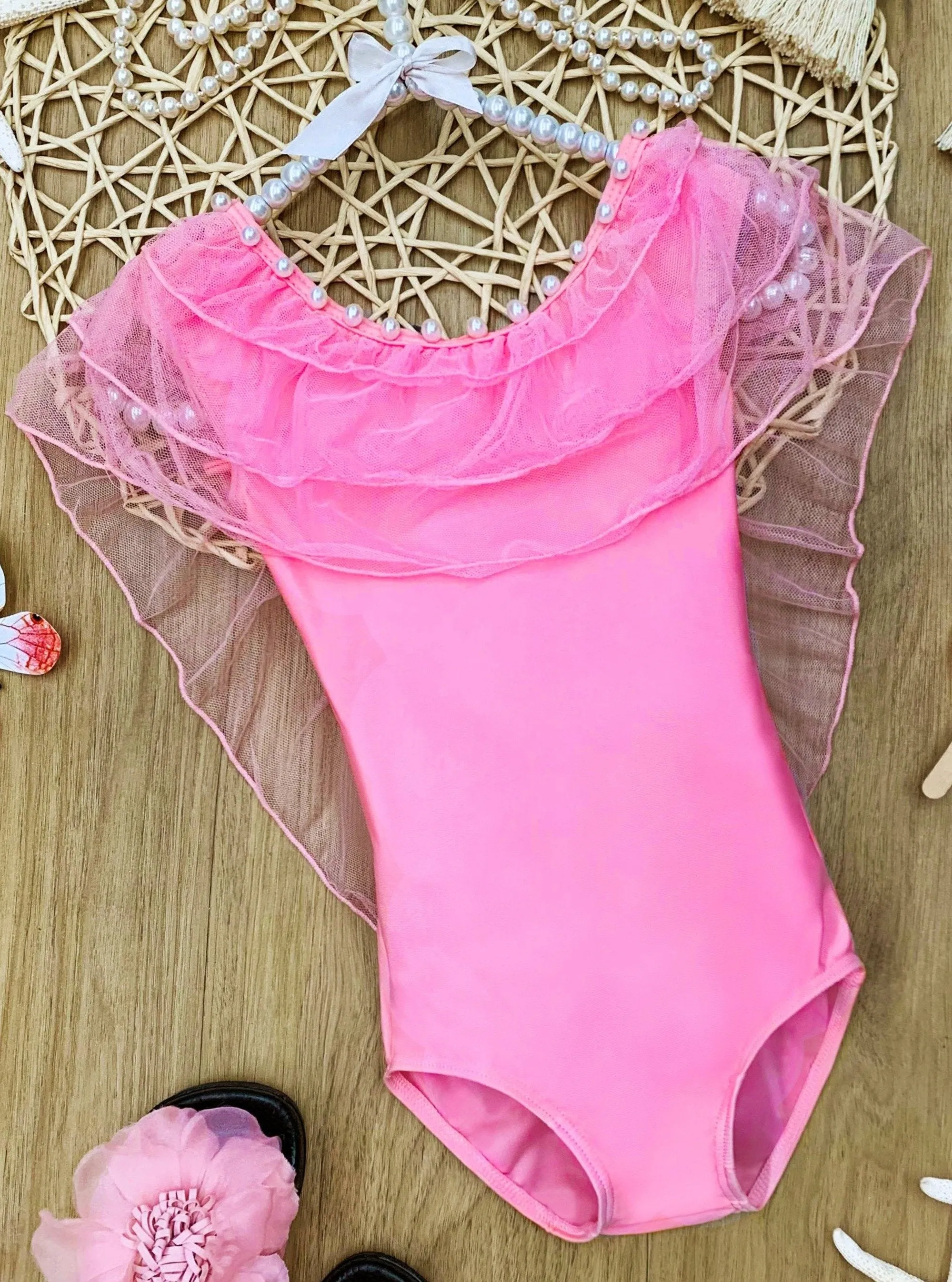 Girls Get Your Beach On One Piece Swimsuit