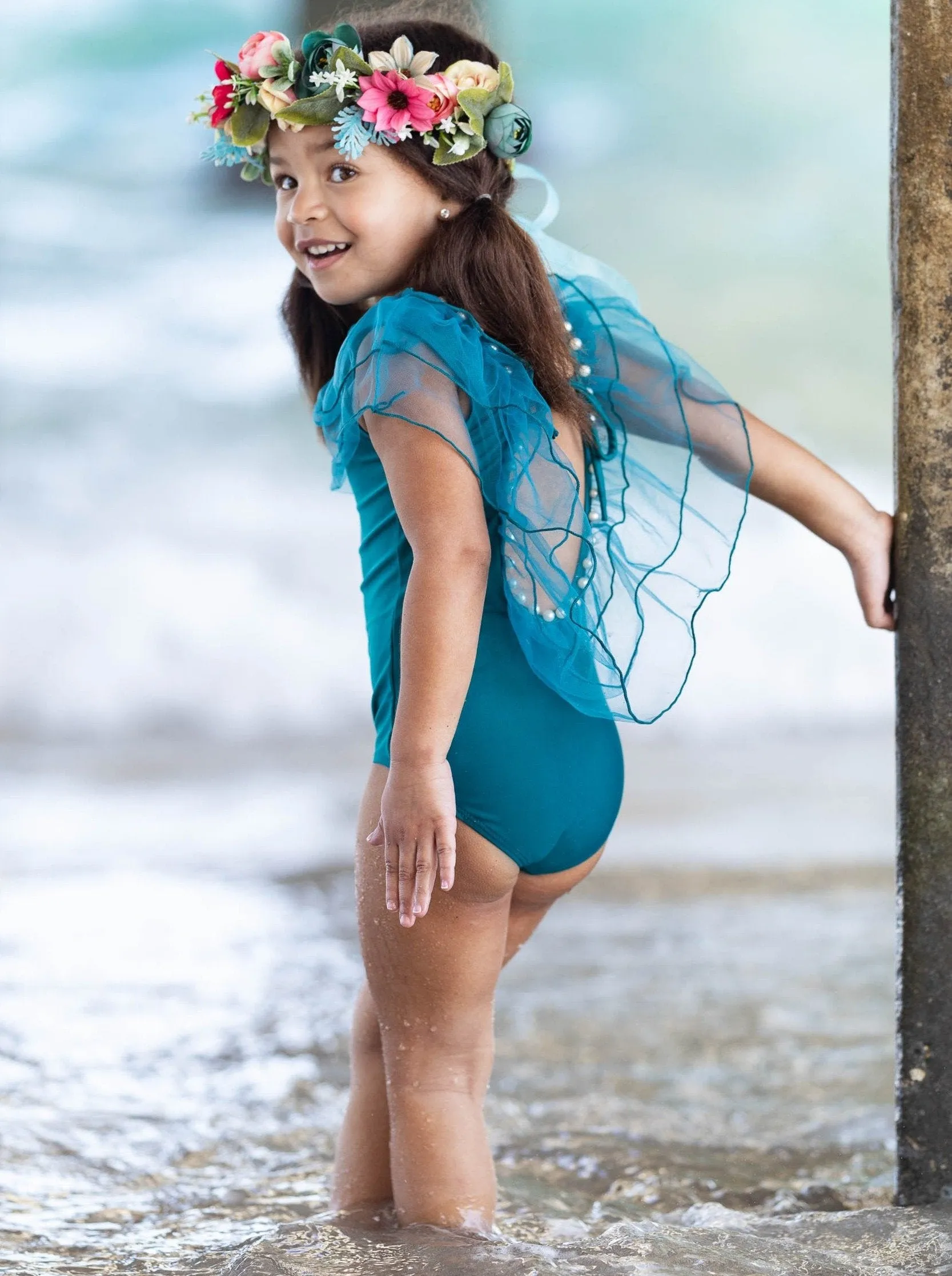 Girls Get Your Beach On One Piece Swimsuit