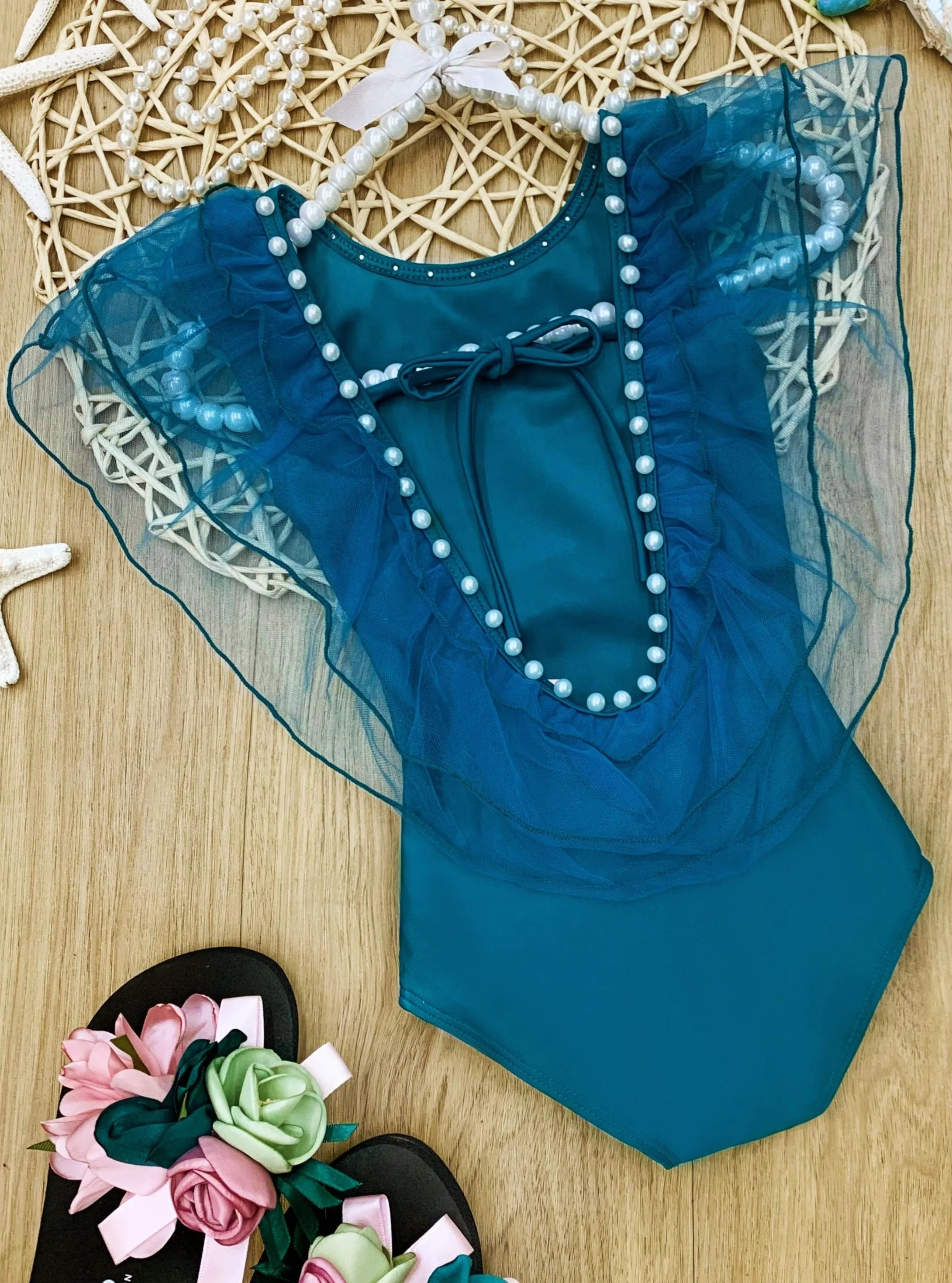 Girls Get Your Beach On One Piece Swimsuit